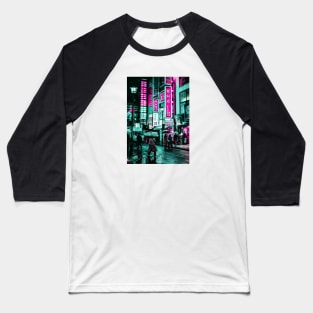 Tokyo Neon Retro Synthwave Baseball T-Shirt